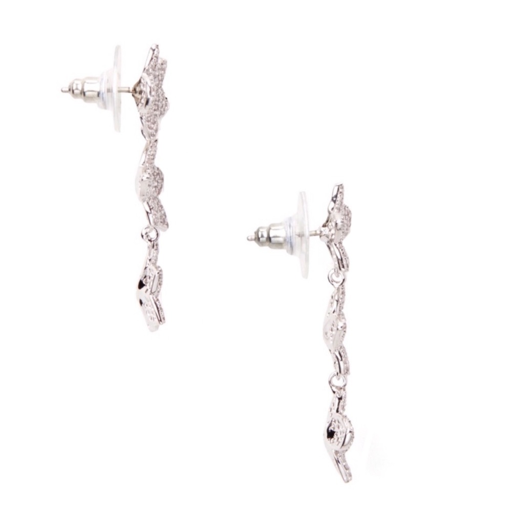 KATE SPADE • Blooming Pavè Linear Earrings - Picture 3 of 8